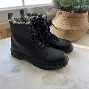 Dr Martens 1460 Serena Leopard Faux Fur